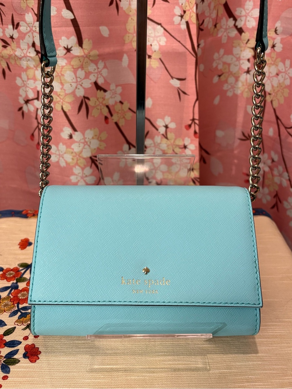 Kate Spade Cedar Street Cami Crossbody Mini Bag Tiffany Blue like-NEW